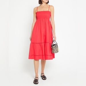 o.p.t. Cotton Leila Dress Raspberry Small